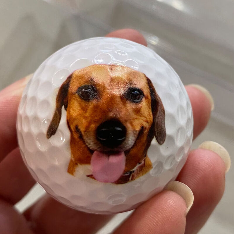 Gepersonaliseerd golfballen set van 3 Aangepast huisdier foto tafelversieringen cadeau voor huisdierliefhebbers