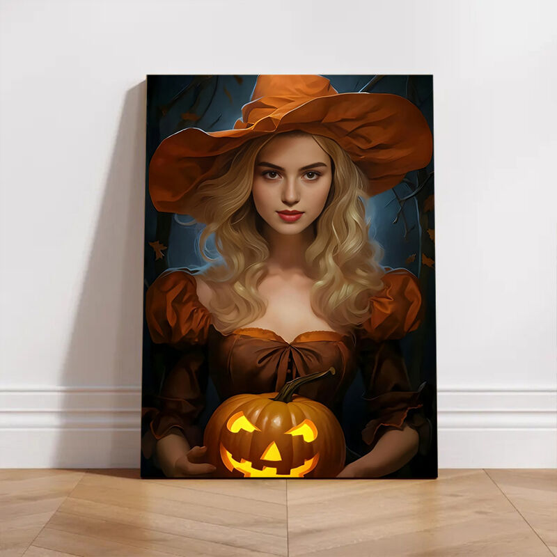 Personalized Witch Portraits with Custom Face Swap Cool Gift for Halloween