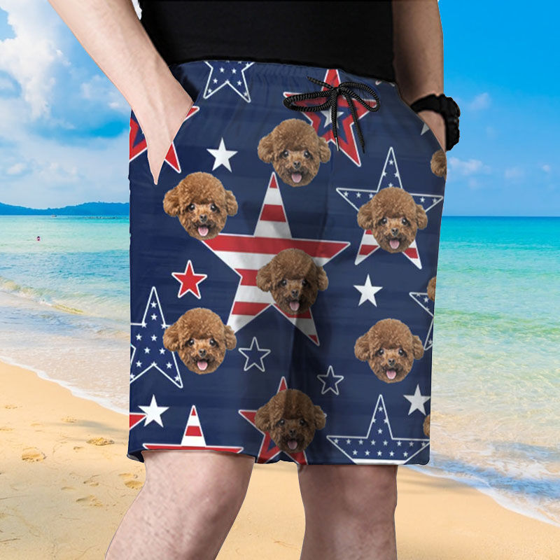 Short de plage pour homme personnalisé avec motif drapeau Cadeau créatif pour les amis