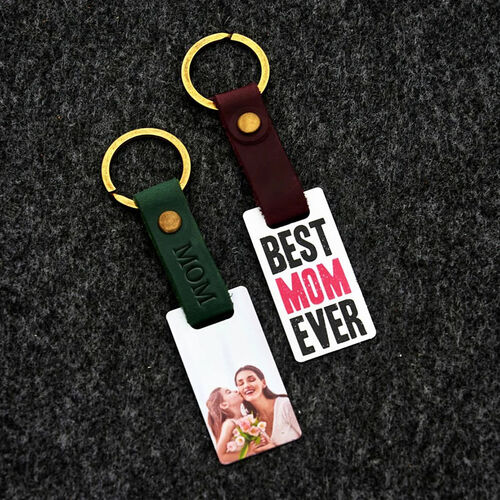 " Beste Mama aller Zeiten "Personalisierter Schlüsselanhänger mit Foto für Mama