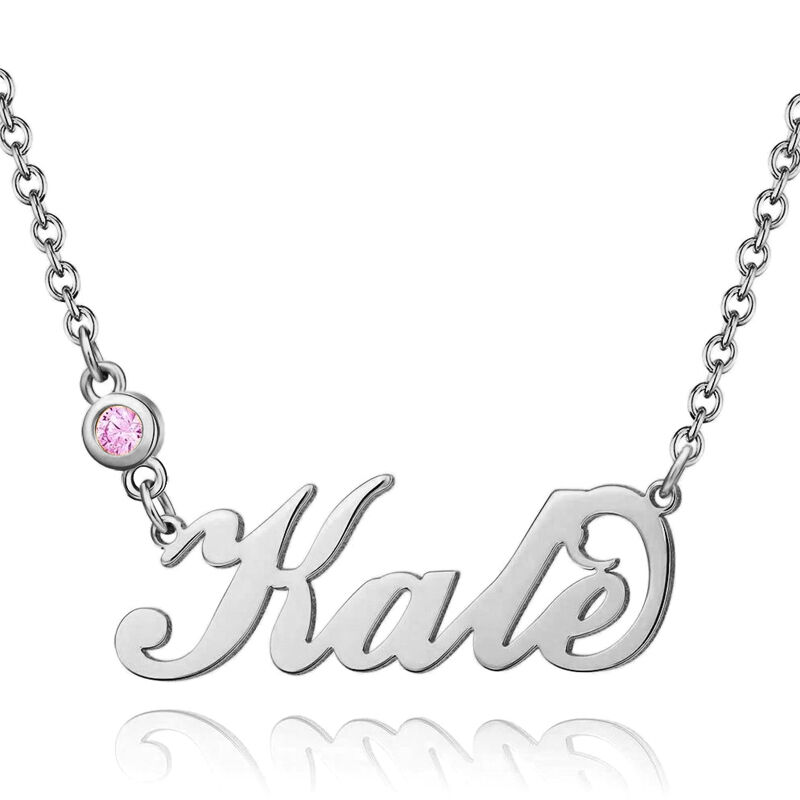 "You Are The Reason" Personalized Name Necklace With Birthstone