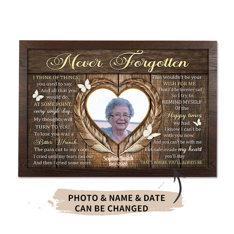 "Never Forgotten" Custom Photo Frame