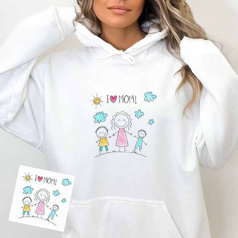 Personalized Hoodie with Custom Picture for Mother's Day