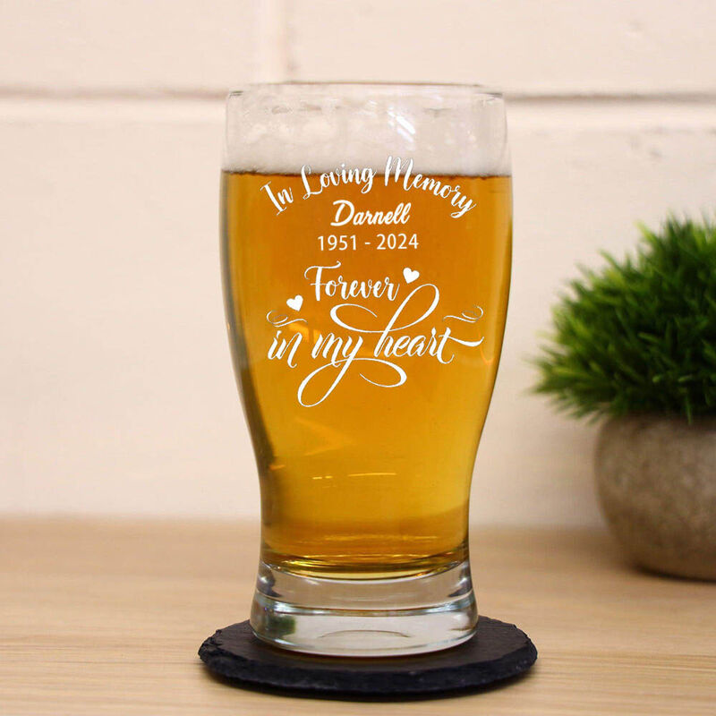 Bicchiere da birra con nome personalizzato con data personalizzata Meraviglioso regalo per la famiglia