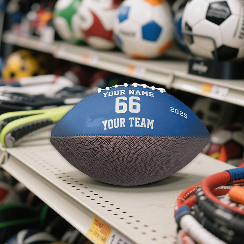 Balón de fútbol personalizado con nombre y número marcado: un regalo de cumpleaños para jugadores.