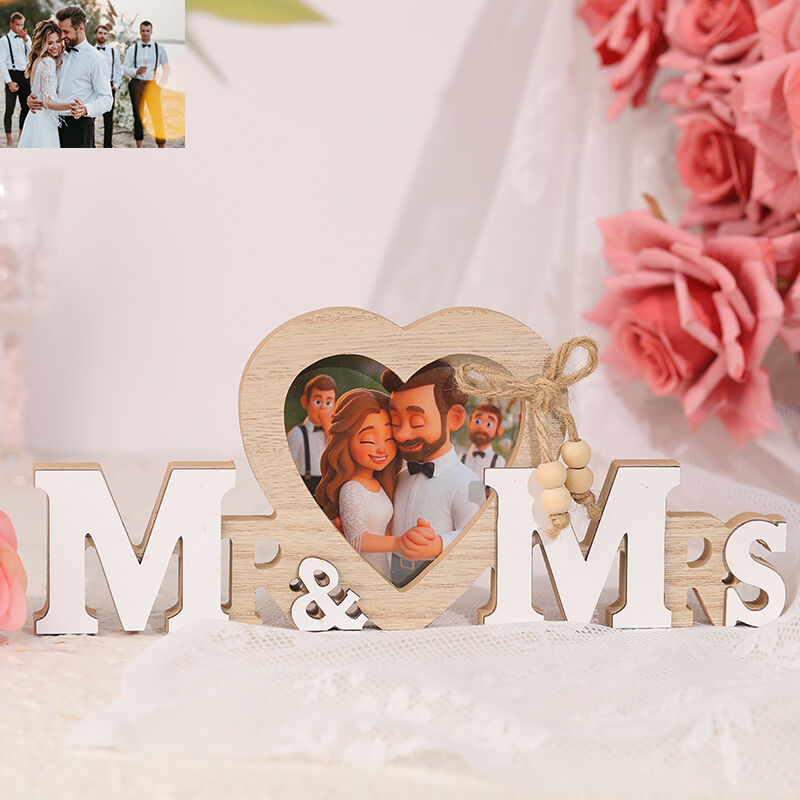 Cadre photo personnalisé style bande dessinée cadeau de mariage