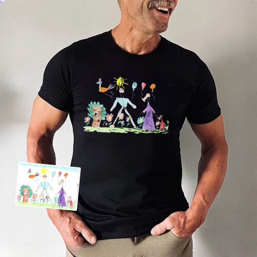 Personalized T-shirt with Custom Kids Drawing Picture Perfect Gift