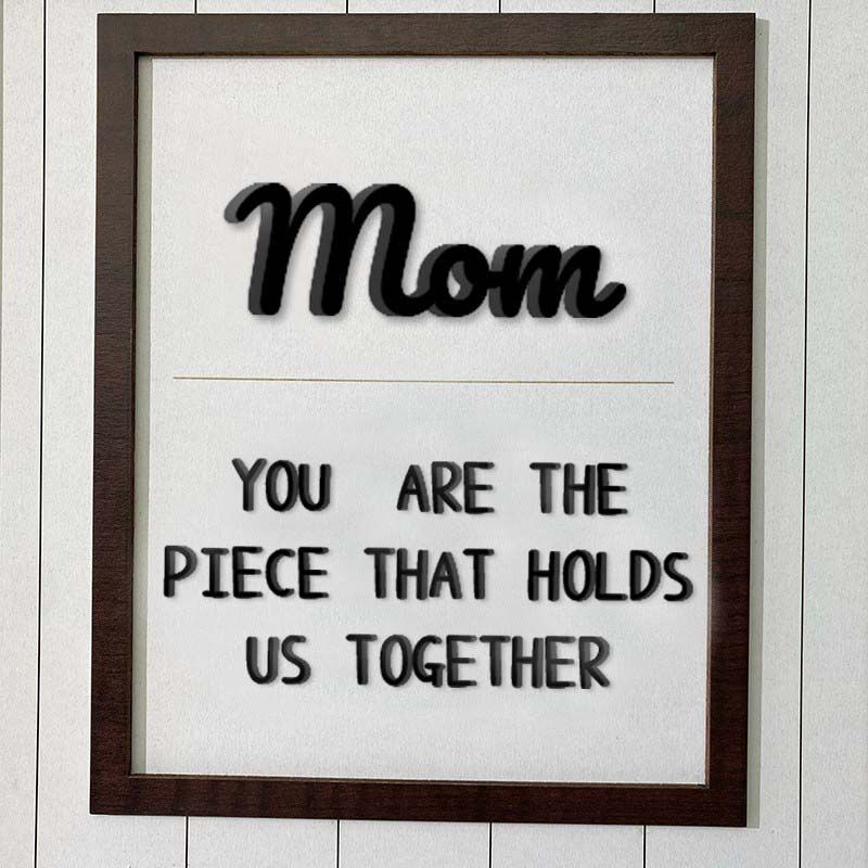 "You Are The Piece That Holds Us Together" Custom Puzzles Engraved Name Frame
