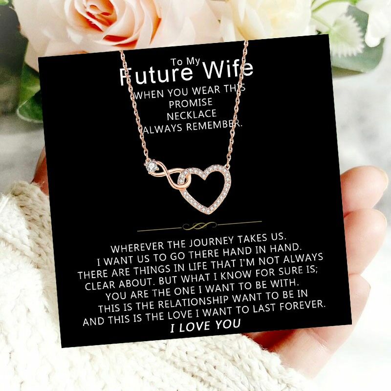 Gift for Future Wife "You Are The One I Want To Be With" Necklace