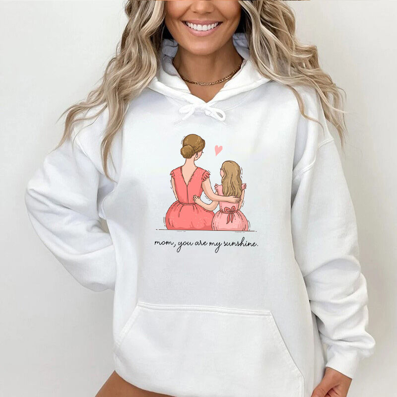 Personalized Hoodie Mom and Kid with Custom Message for Best Mother