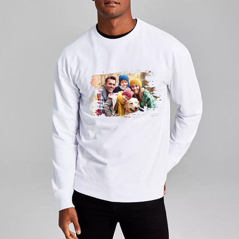 Personalized Sweatshirt with Custom Unique Photo Cherished Gift for Daddy