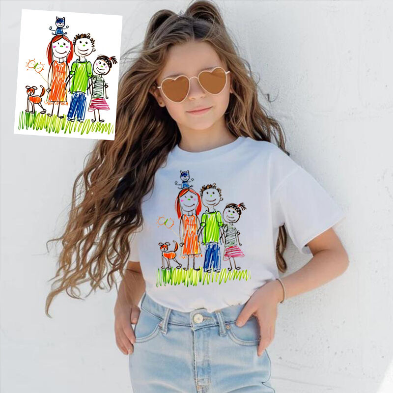 T-Shirt enfant personnalisé Dessin enfant personnalisé Cadeaux mignons pour enfants