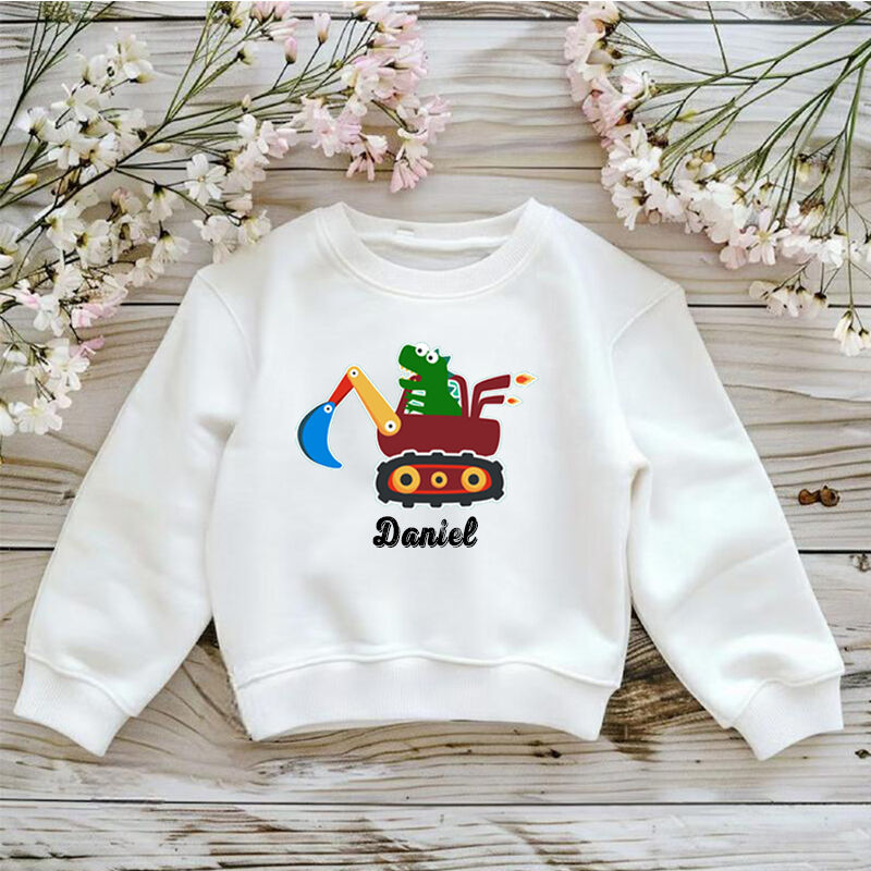 Personalized Kids Sweatshirt With Customized Name And Cute Cartoon Pattern Children's Gifts