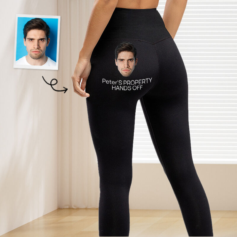 Leggings personalizados con foto personalizada y diseño divertido, regalo para tus seres queridos.