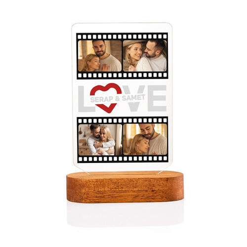 Custom Film Photo Acrylic Lights for Couple