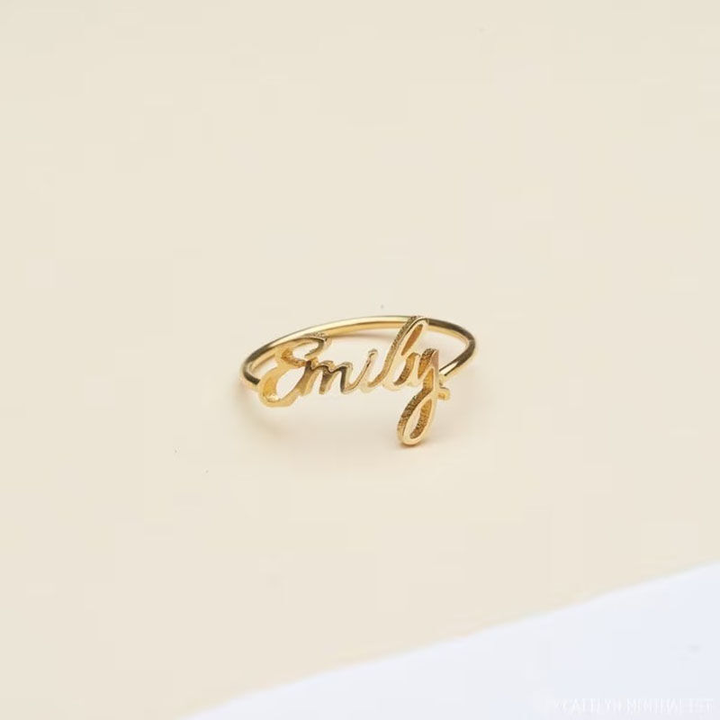 Personalized Name Ring with Minimalist Present for Best Friend