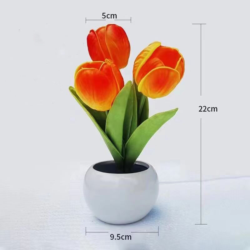 Simulated Tulip Night Light Romantic Home Decoration For Her