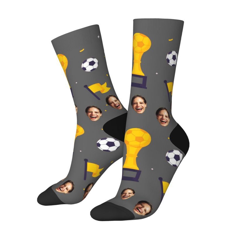 Calcetines personalizados con diseño de rugby Añadir foto para amigos