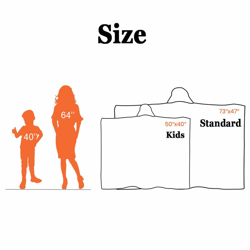 Personalized Picture Wearable Blanket Hoodie with Special Pattern Interesting Gift for Pet Lover