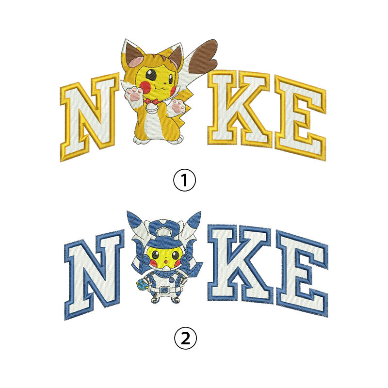 Personalized Hoodie Embroidered Cartoon Pikachu Couple Design Perfect Valentine's Day Gift for Lover