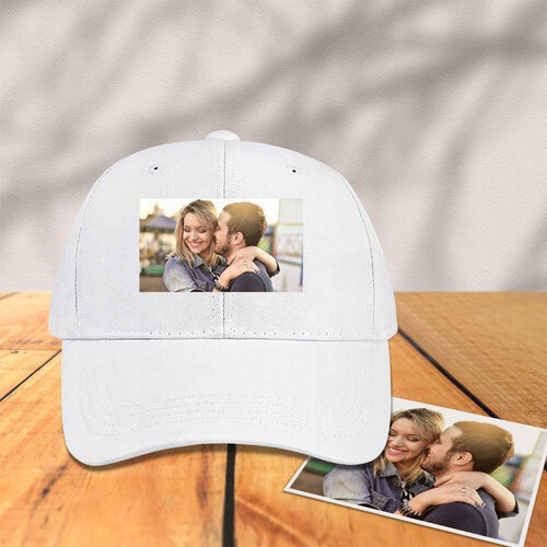 Gorra de béisbol personalizada con foto en blanco