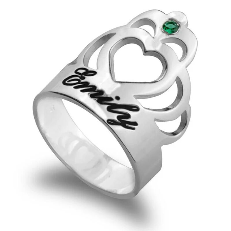 "Hold My Hand" Personalized Engraving Ring