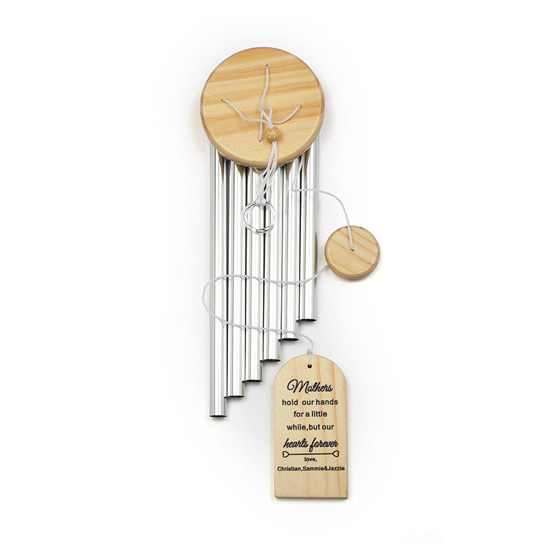 "Mothers Hold Our Hands for A Little While" Personalized Custom Wind Chime