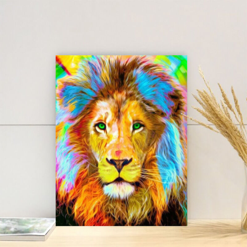 Beautiful Lion Diamond Painting Cool Gift for Brother