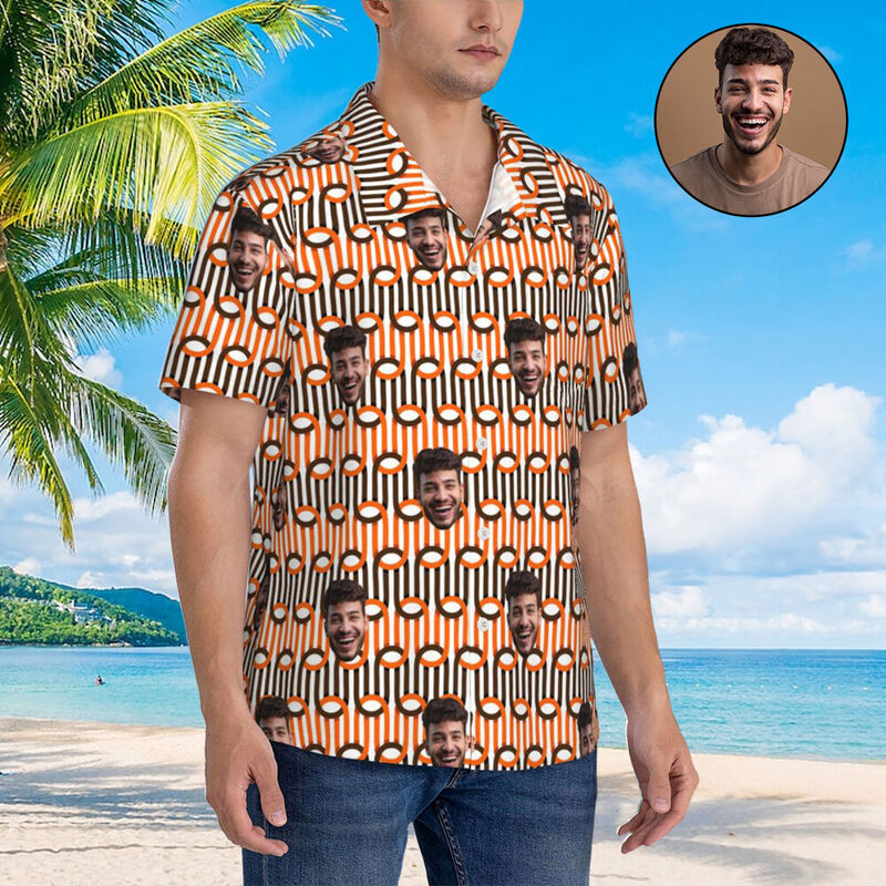 Camicia hawaiana personalizzata a maniche corte da spiaggia con linee astratte per la famiglia