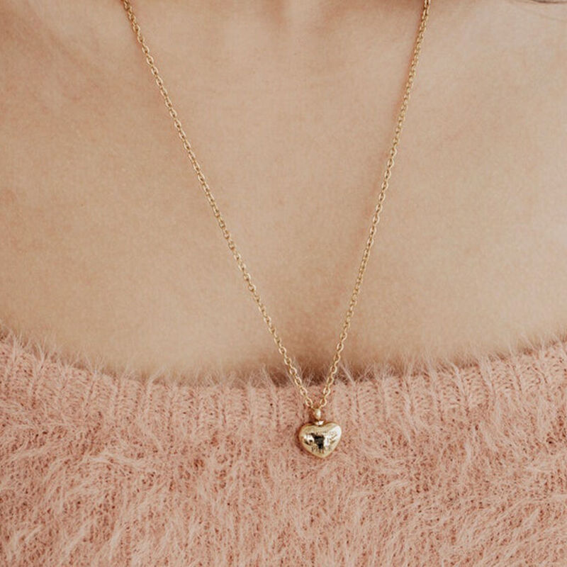 Collana con urna incisa a forma di cuore personalizzata, regalo commemorativo