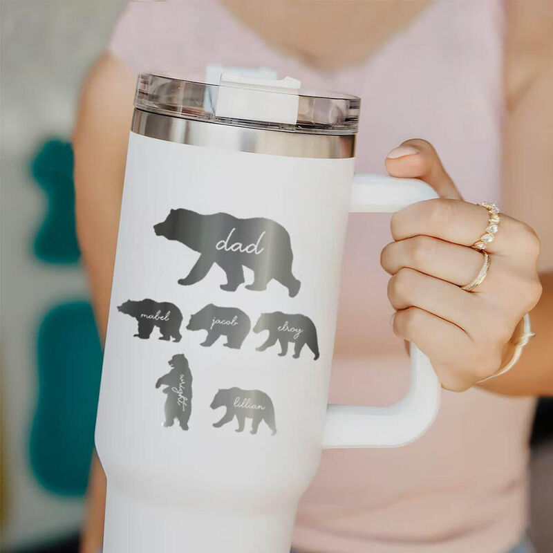 Personalisiertes Namen-Becher Mit Bärenmuster Süßes Geschenk for die Familie