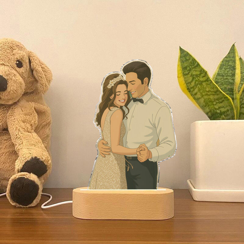 Personalisierte Bild-Acrylplakette Lampe Interessantes Geschenk für Ihre Liebe