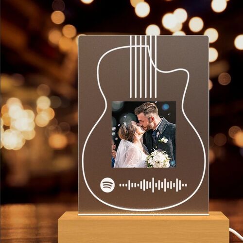 Custom Spotify Plaque Song and Photo Lamp Personalised Gift