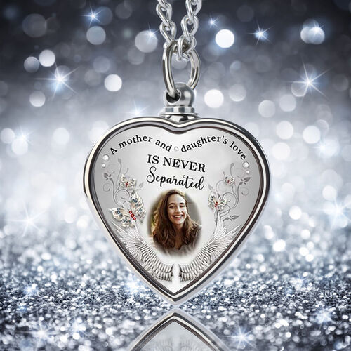 Personalized Picture Urn Necklace A Mother & Daughter's Love Is Never Separated