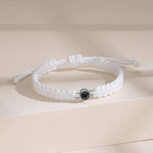 Custom Photo Projection White Bracelet for Your Girlfriend