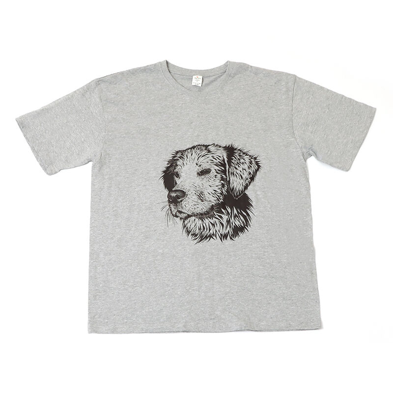 Personalisiertes Foto Baumwolle T-Shirt grau