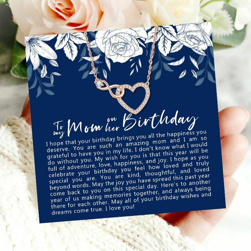 Gift for Mom "May All Of Your Birthday Wishes And Dreams Come True I Love You!" Necklace