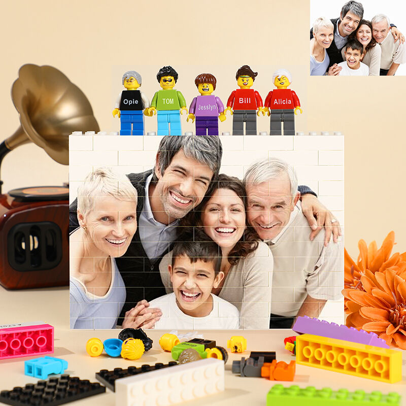 Blocs de construction Cadeaux romantiques pour les grands-parents Cadeaux romantiques pour la famille Figurines en brique Personnalisé pour Couple lego minifugure
