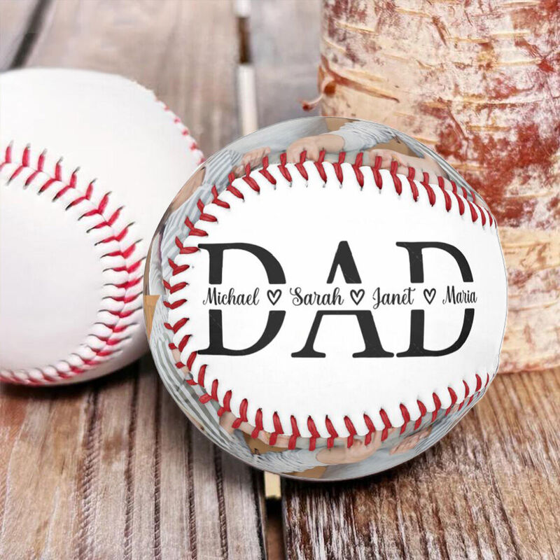Anpassad baseball lägg till namn och fotopresent till pappa
