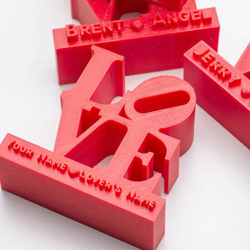 Personalized 3D Printed Love Sculpture Customized Name Gift For Couples
