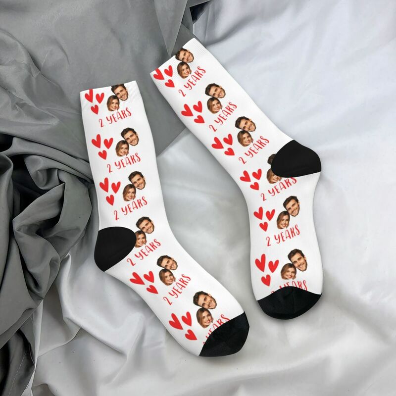 Personalized Face Socks Customizable Couple Photos for Anniversary Gifts