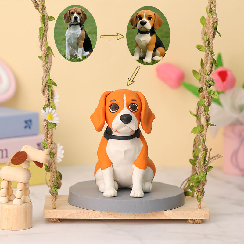 Muñeco cabezón de dibujos animados personalizado, regalo bonito para amantes de las mascotas