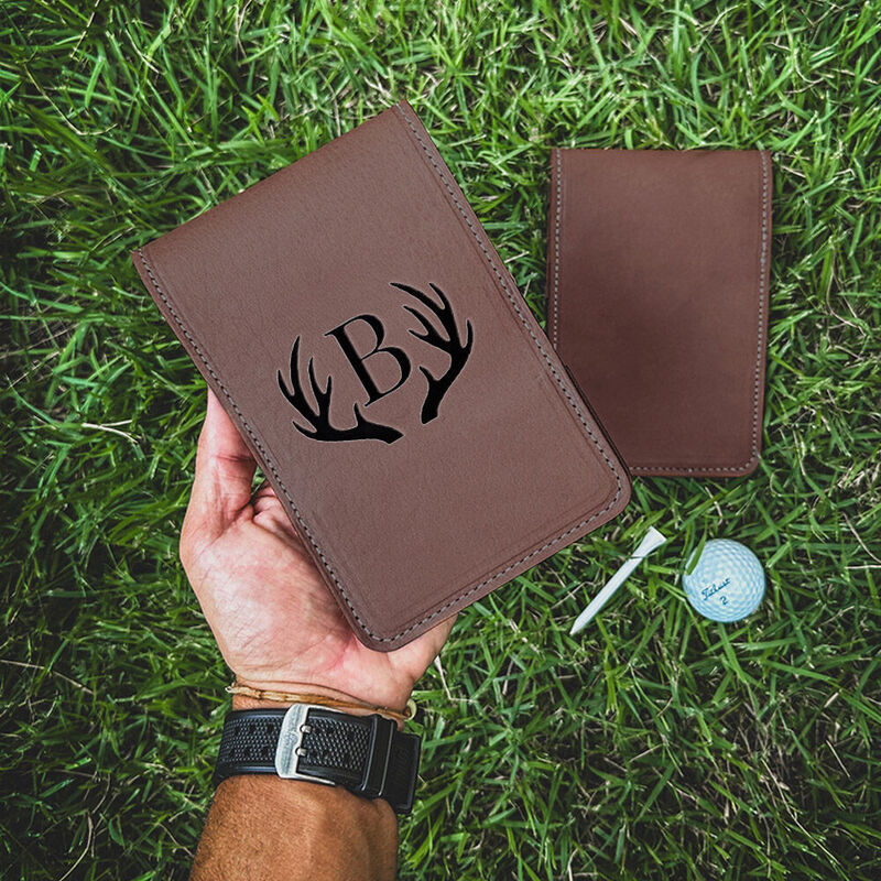 Personalized Leather Golf Scorecard Holder Premium Leather Wedding Souvenir for Groomsmen