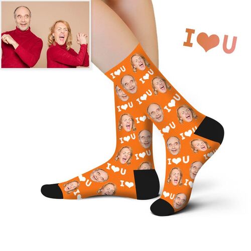 Custom Face Picture Socks Gift for Couple