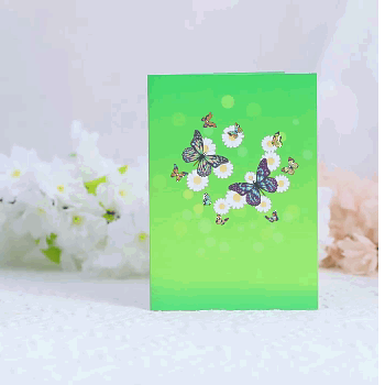 3D Schöne Schmetterling Hollow Pop Up Karte für den Muttertag