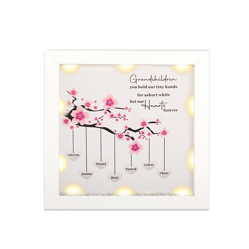 "You Hold Our Tiny Hands" Personalized Light Up Family Tree Frame