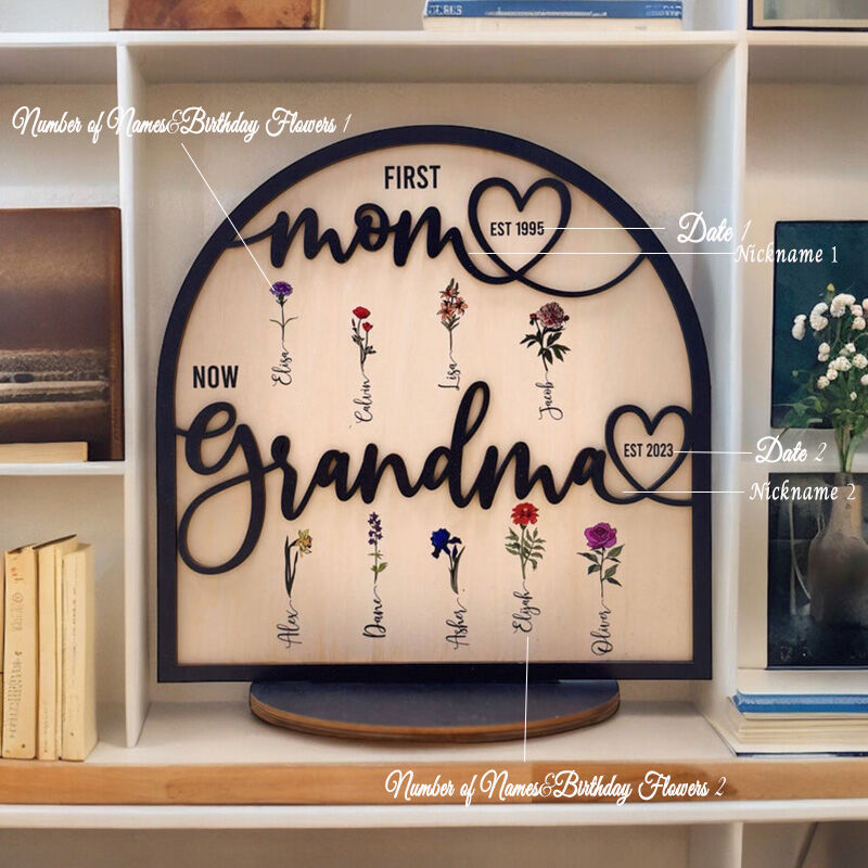 Personalized Name Frame Puzzle Shaped Unique Gift for Mother's Day