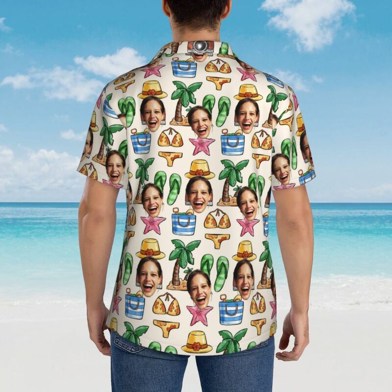 Camicie hawaiane personalizzate Love Surfing Camicia da spiaggia Aloha personalizzata per uomo