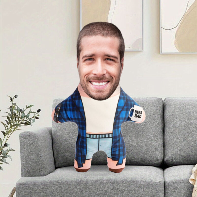 "Best Dad" Customized Face Pillow Gift for Dad