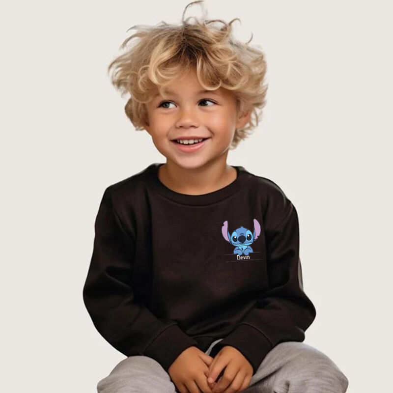 Sweat personnalisé pour enfants avec nom personnalisé et motif d'anime mignon Cadeaux pour enfants